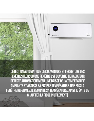 Radiateur céramique mural oscillant 2000W - Warm Tech