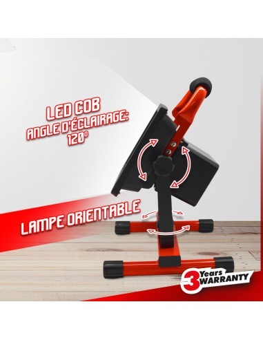 Projecteur led rechargeable de chantier 20W - I-WATTS