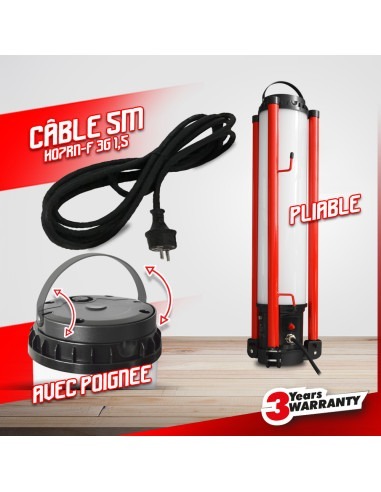 Projecteur LED de chantier 360° - 100W sur trépied - I-Watts