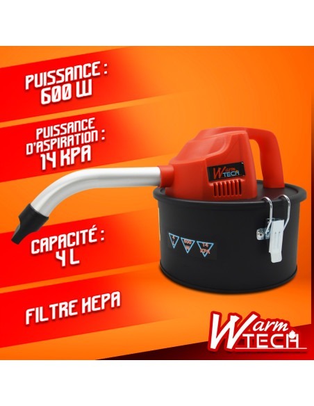 Vide cendres 600W 4L - Warm Tech