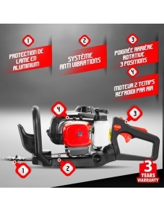 Taille-haies thermique 26CC - coupe 560mm - Elem Garden 2