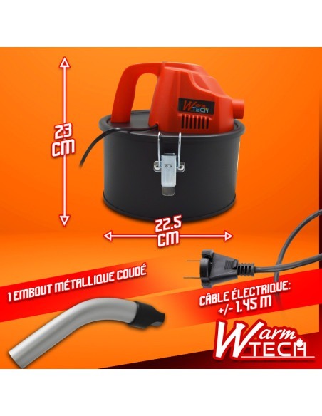 Vide cendres 600W 4L - Warm Tech