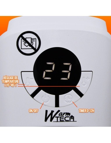 Chauffage céramique Plug in 400W - Warm Tech