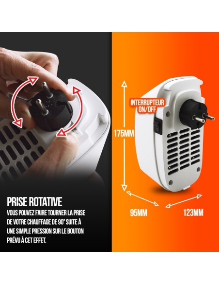 Chauffage céramique Plug in 400W - Warm Tech