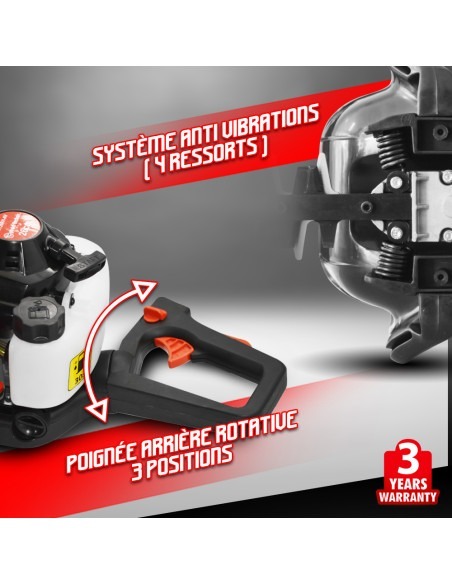 Taille-haies thermique 26CC - coupe 560mm - Elem Garden