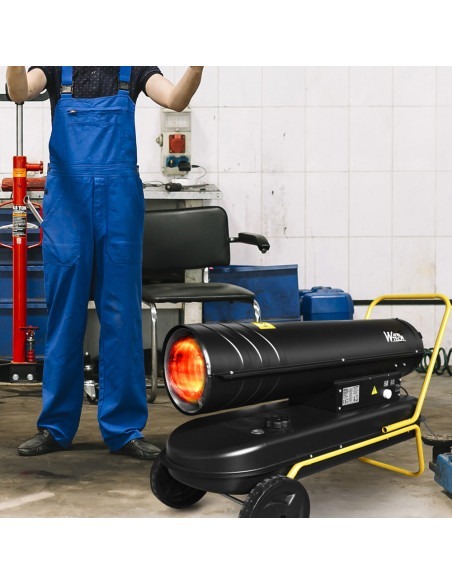 Canon à chaleur 50 KW diesel avec thermostat et roues - Warmtech