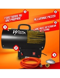 Canon à chaleur au gaz 15 KW - Warm Tech 2