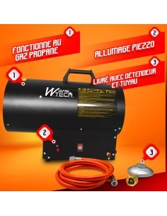 Canon à chaleur au gaz 30 KW - Warm Tech 2