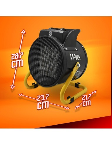 Chauffage d'atelier céramique 3000W avec thermostat - Warm Tech