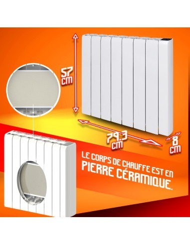 Radiateur inertie céramique 2000 W - Warm Tech