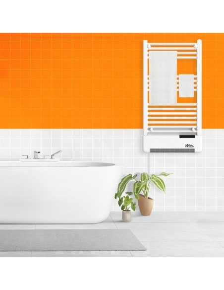 Radiateur sèche serviettes avec fluide + soufflerie - Warmtech