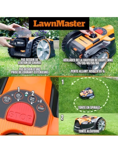 Robot tondeuse autonome 24V sans fil périmétrique - Le robot le