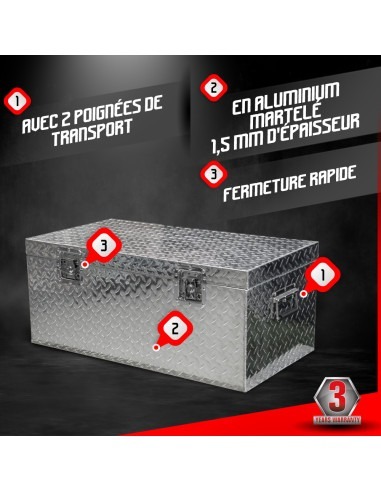 Malle de chantier en aluminium 60x32x27,5 cm Brick