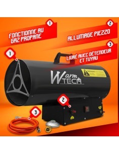 Canon à chaleur au gaz 50 KW - Warm Tech 2