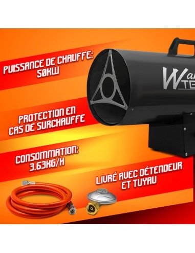 Canon à chaleur au gaz 50 KW - Warm Tech