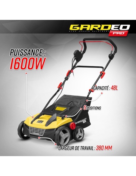 Balayeuse pour gazon synthétique 1600W - 38cm