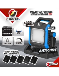 Projecteur de chantier multi batterie 35W - livré sans batterie 2