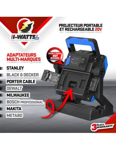 Projecteur de chantier multi batterie 35W - livré sans batterie