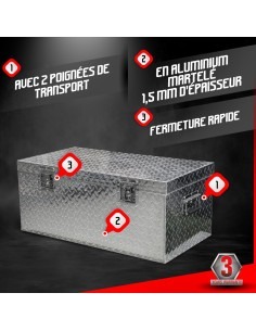 Malle de chantier en alu. 80,5x40x33,3cm - Brick 2