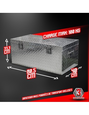 Malle de chantier en alu. 80,5x40x33,3cm - Brick