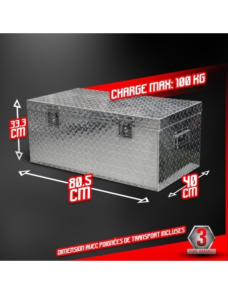 Malle de chantier en alu. 80,5x40x33,3cm - Brick