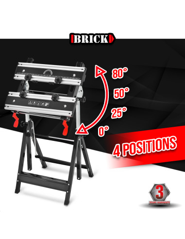 Etabli télescopique métallique 60 x 58 x 77cm - Charge max