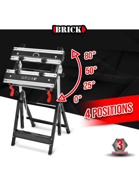 Etabli télescopique métallique 60 x 58 x 77cm - Charge max