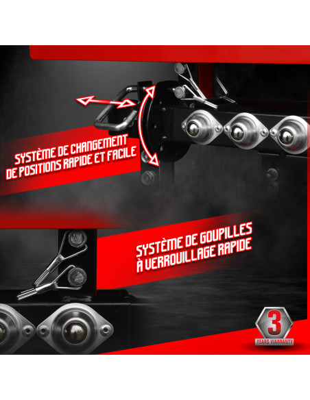 Treteau telescopique a rouleaux max 200kg - Brick