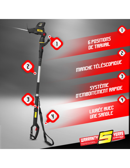 Taille haies électrique sur perche 510W Lame 56cm