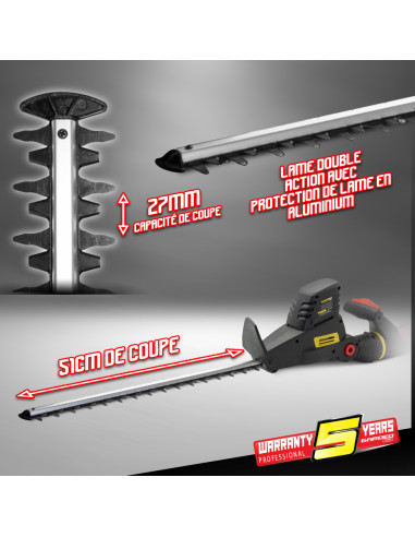 Taille haies électrique sur perche 510W Lame 56cm