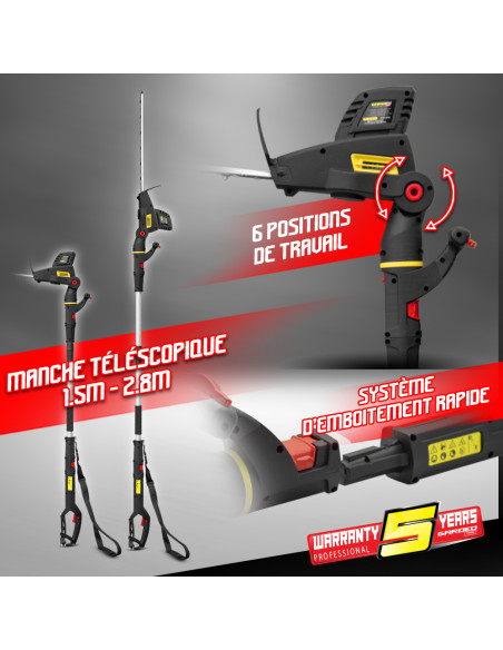 Taille haies électrique sur perche 510W Lame 56cm