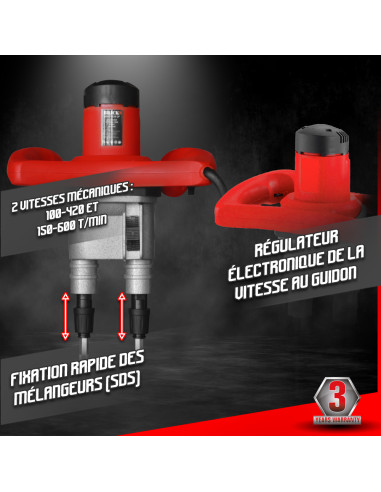 Mélangeur malaxeur électrique 1650W - Brick