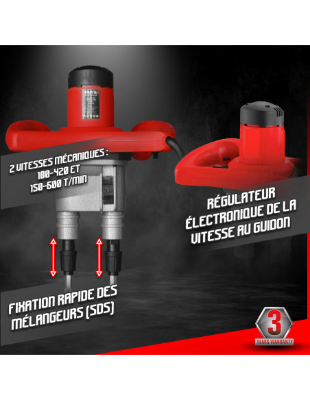 Mélangeur malaxeur électrique 1650W - Brick