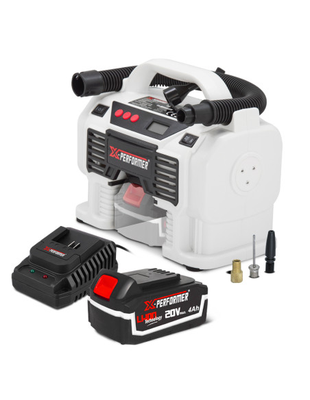 Gonfleur - dégonfleur sans fil 20V avec batterie 4Ah - X-Performer