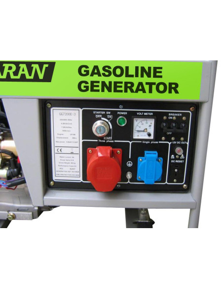 Groupe électrogène essence 7.0 kVA 1x 400V 1x 230V 1x 12VDC