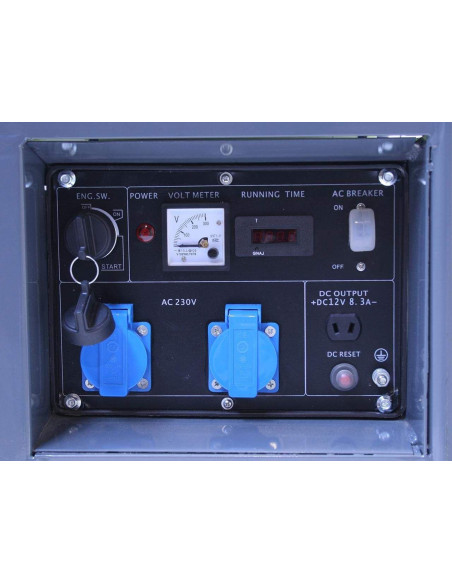 Groupe électrogène Essence 6.0 kW 2 x 230V 1 x 12VDC