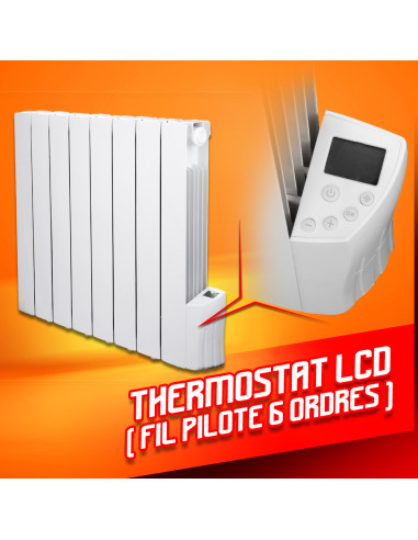 Radiateur à inertie fluide 1200W 8 éléments - Warm Tech