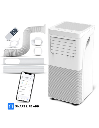 Climatiseur mobile réversible chaud/froid 9000BTU - 2.9KW avec télécommande et fonction Wifi