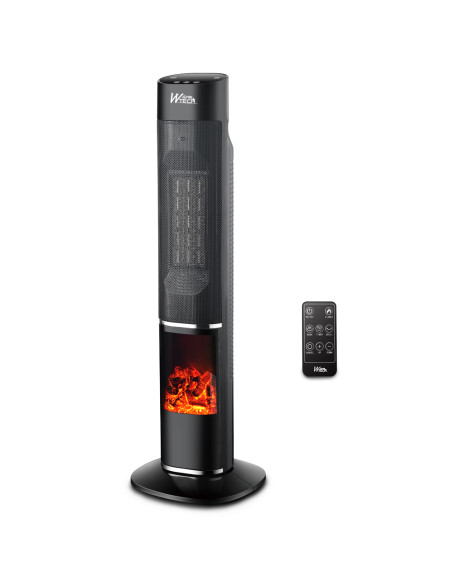 Radiateur céramique oscillant 2000W avec effet flamme