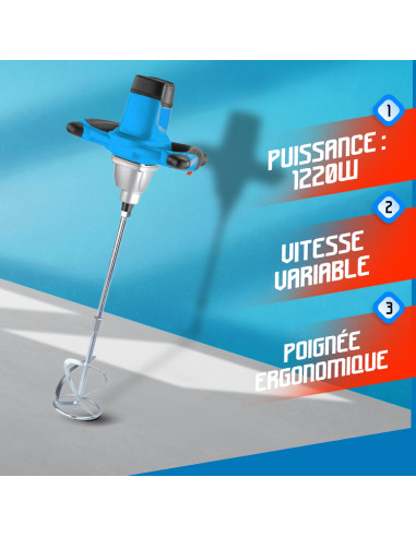 Mélangeur malaxeur électrique 1220W - Work Men