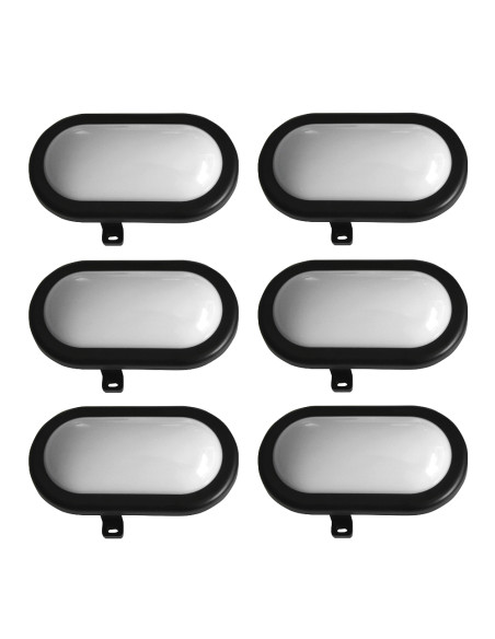 Lot de 6 hublots led 6W - 480 lumens - IP65