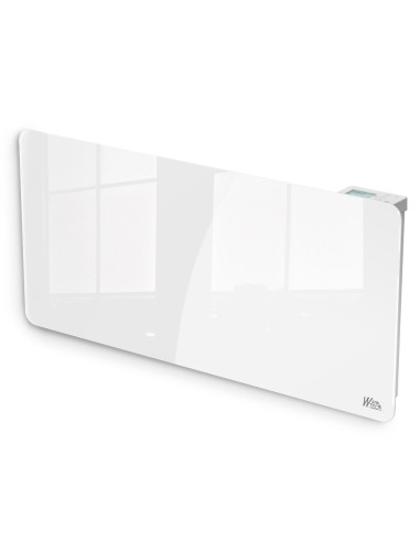 Radiateur inertie céramique avec façade en verre 2000 W - IP24 - NF - Fil pilote 6 ordres.