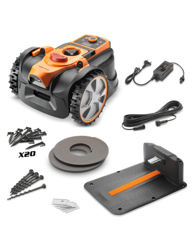 Robot tondeuse autonome 24V sans fil périmétrique avec station de charge - Max 500m²