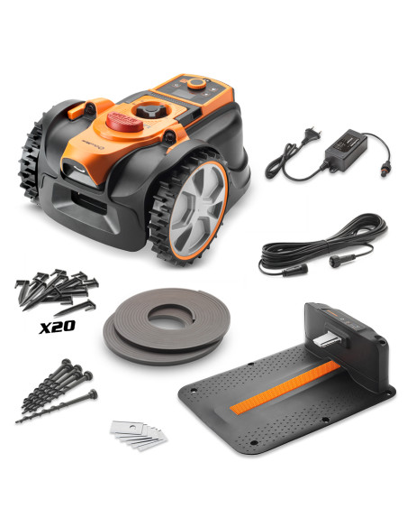 Robot tondeuse autonome 24V sans fil périmétrique avec station de charge - Max 500m²