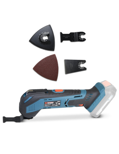 Outil multifonctions sans fil 20V + accessoires - Livré sans batterie ni chargeur
