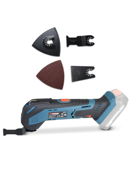 Outil multifonctions sans fil 20V + accessoires - Livré sans batterie ni chargeur