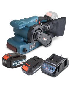 Ponceuse à bande sans fil 20V avec moteur brushless livrée avec 1 batterie 2Ah