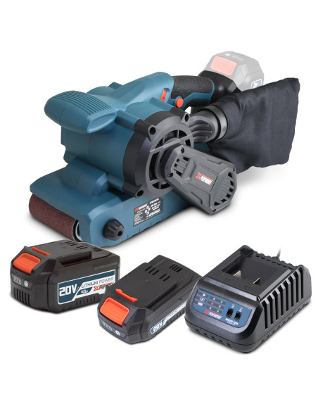 Ponceuse à bande sans fil 20V avec moteur brushless livrée avec 1 batterie 2Ah
