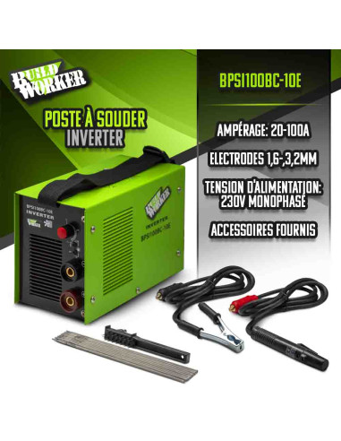 Poste à souder Inverter 100A + 10 électrodes