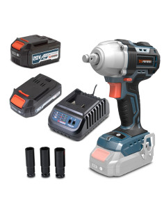 Boulonneuse à chocs 20V - 500Nm avec moteur brushless livrée avec 1 batterie 2Ah